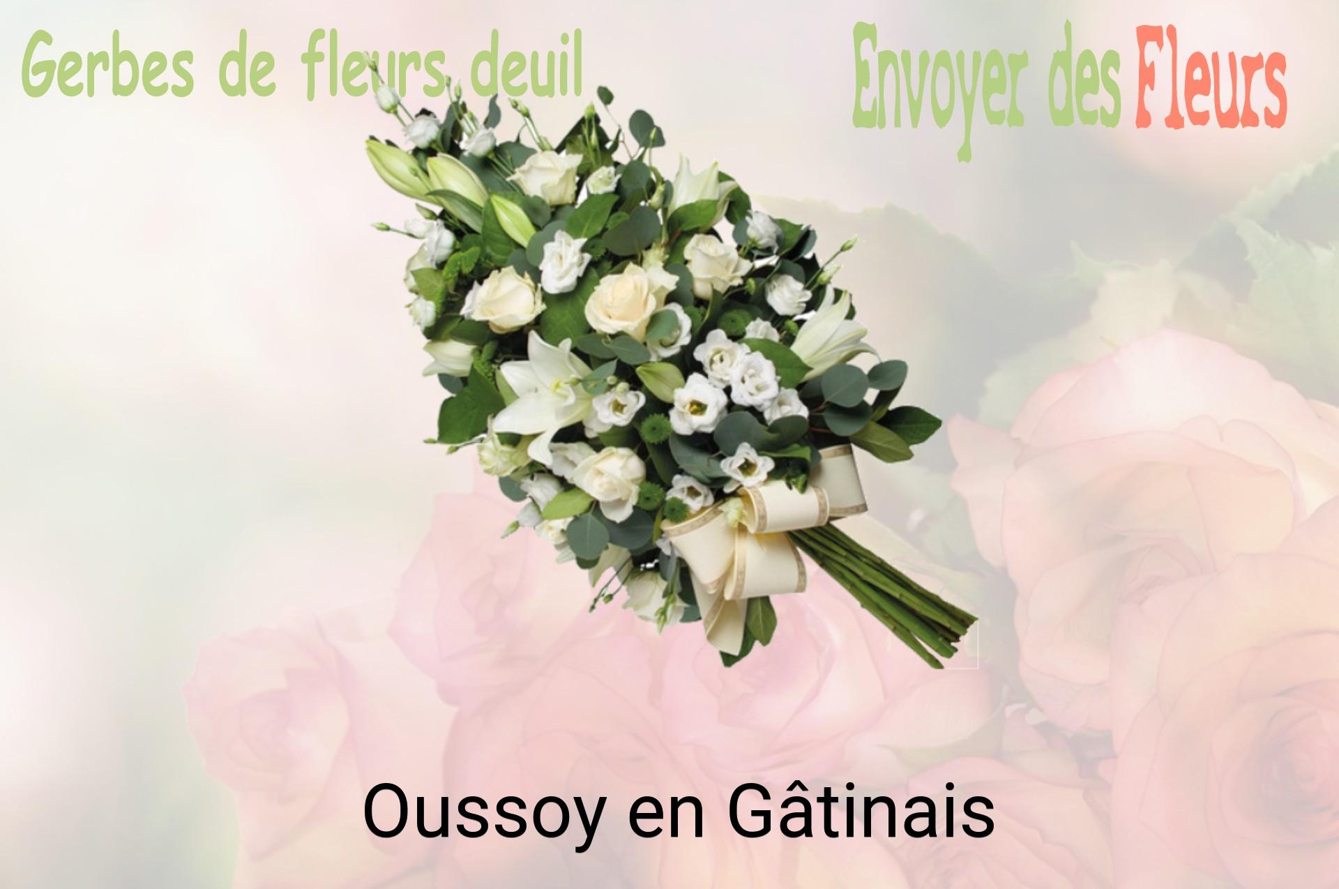 Gerbe de fleurs de deuil livrée à Oussoy-en-Gâtinais